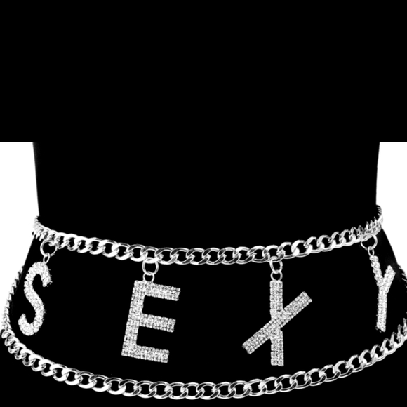 Sexy Chic Silver Tone Ladies Gold Belt